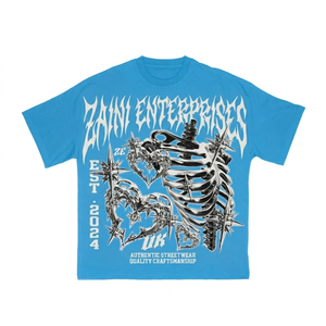 เสื้อยืดผู้ชายลำลองสำหรับฤดูร้อน ผ้าฝ้าย 100% ทรงปกติ คอกลม แขนสั้น แห้งเร็ว ระบายอากาศได้ดี กันยับ ยี่ห้อ ZAINI น้ำหนัก 270 กรัม - Product Image 5