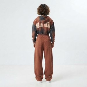 Conjunto Deportivo de Dos Piezas para Mujer: Sudadera Corta con Cierre y Pantalones Anchos Estilo Jogger - Product Image 2