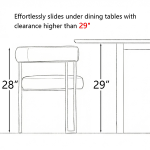 เก้าอี้รับประทานอาหารกำมะหยี่ OEM รุ่น MD07 ขนาด 28 นิ้ว สูง x 23.5 นิ้ว กว้าง x 18.5 นิ้ว ลึก สำหรับห้องรับประทานอาหาร สไตล์ร่วมสมัย - Product Image 4