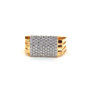 Bijou de charme unisexe style hip-hop plaqué or rose, micro-incrusté de diamants géométriques cultivés en laboratoire certifiés IGI, idéal pour les fêtes - Product Image 1