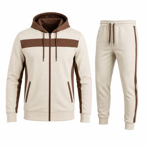 Conjunto Deportivo Personalizado con Capucha para Hombre, Traje Deportivo con Cremallera Completa para Invierno, 360GSM, Algodón y Poliéster, Conjunto de Entrenamiento - Product Image 1