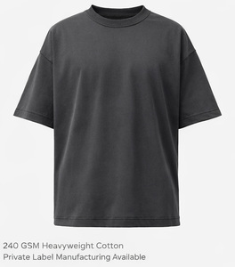 T-shirt pour homme, impression sérigraphique, séchage rapide, respirant, tricoté en soie/coton lourd 240 GSM, personnalisable, OEM, streetwear - Product Image 2