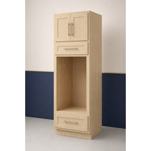 Private Label Melamine Oven Tall Cabinet 33x90x27 Inch Blond Oak Appliance <b>Tower</b> OEM Vietnam Manufacturer - Product Image 1