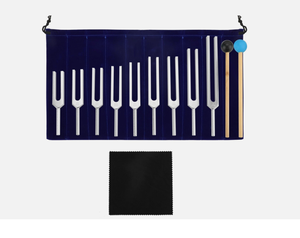 Juego de diapasones curativos - 9 diapasones médicos con martillo para terapia - Product Image 1