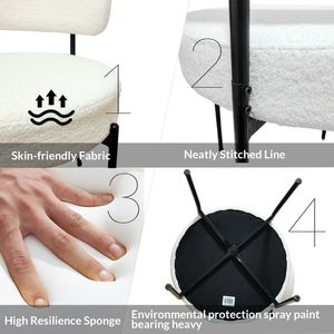 Set da Pranzo con Schienale Curvo Imbottito e Senza Braccioli per 4-8 Persone, Mobili da Sala da Pranzo Estensibili - Product Image 6