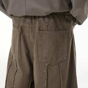 Vaqueros de mezclilla para hombre de cintura alta, corte holgado, pierna ancha, lavado claro, desgastados, estilo urbano, ecológicos, cortavientos, informales, al por mayor - Product Image 3