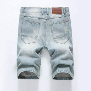 Premium Quality Cotton <b>Washed</b> Stretch Straight Jeans Shorts Summer Daily Street Wear <b>Outdoor</b> Street Wear - Product Image 2