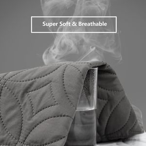 Nuevo 100% Protector de colchón impermeable Juego de cama Colchón acolchado equipado <span class=keywords><strong>con</strong></span> bolsillo profundo 8 "-21" Profundidad Suave y transpirable - Product Image 2