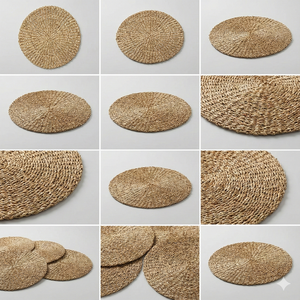 Manteles Individuales Clásicos de Pasto Marino, Ecológicos, Aislantes del Calor, Decoración de Mesa con Vegetación Natural para Apartamentos Modernos, Exportación Global - Product Image 5