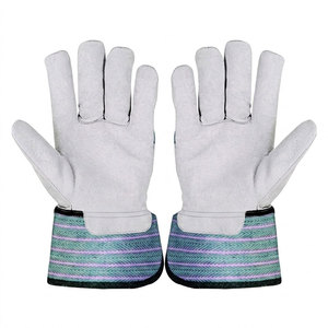 Gants de travail robustes en cuir de vachette grainé canadien, antistatiques, avec doublure en coton, 7 oz, pour le jardinage et les travaux lourds - Product Image 2