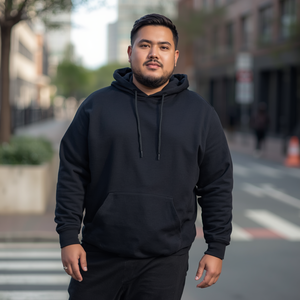 เสื้อฮู้ดดี้ผู้ชายไซส์ใหญ่ ผ้าฝ้ายฟลีซทรงโอเวอร์ไซส์ สไตล์สตรีทแวร์ พร้อมบริการรับผลิตแบบ OEM ODM - Product Image 1