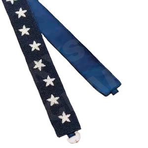 Sangle de sac à main en perles étoiles CRYSTAL CRAFT, couleur personnalisée, perles de rocaille, style indien, taille personnalisée, logo personnalisé accepté, vie quotidienne - Product Image 1