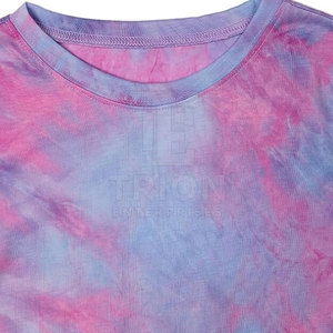 Camiseta Tie Dye con Ribete en Contraste, Última Moda, Nuevo Diseño, Ropa Urbana, Logotipo Personalizado, Camiseta Tie Dye para Mujer - Product Image 6