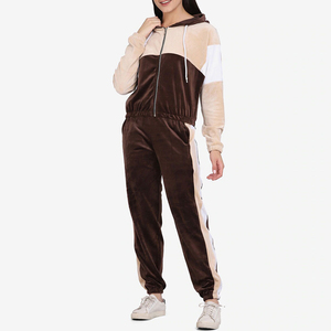 Women's Premium <b>Velour</b> <b>Tracksuit</b> Set with Soft Touch Fabric Full Zip Jacket and Relaxed Jogger Pants for Everyday Casual - Product Image 5