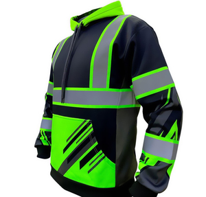 High Visibility Reflective Safety Clothing Security Guard Winter Jacket Men's <b>Hi</b>-<b>Vis</b> <b>Hoodie</b> Safety <b>Hoodie</b> Work Wear Construction - Product Image 3