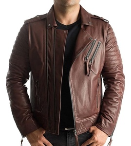 Chaqueta de Cuero Genuino Unisex Estilo Motero Clásico Premium Vintage Casual para Invierno - Product Image 5