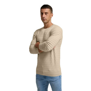 Pulls en tissu tricoté thermique, couleur unie, manches longues, col rond, design personnalisé, sweat-shirts pour hommes - Product Image 5