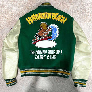 High Quality Custom Unisex College Varsity <b>Jacket</b> Premium Wool Leather Sleeve Vintage Patchwork <b>Letterman</b> <b>Jacket</b> - Product Image 3