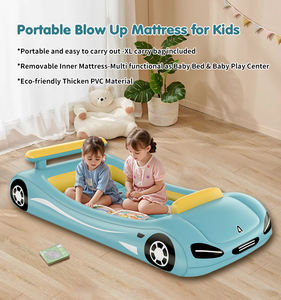 Детская надувная кровать из ПВХ, детская кровать с горкой, гоночный автомобиль, надувной матрас для ребенка - Product Image 4