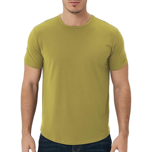 T-shirts décontractés à manches courtes pour hommes, grandes tailles, en tissu tricoté respirant, col rond, personnalisables, avec impression sur le devant - Product Image 1
