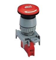 Bouton poussoir d'arrêt d'urgence à tête champignon 22mm 25mm 30mm, courant max. 6A, combinaison 2NO 1NC, nylon, IP54, 300V