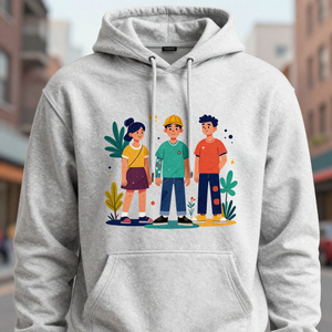 เสื้อฮู้ดฟลีซหนา 500 GSM สำหรับฤดูหนาว พิมพ์ลาย DTG ผ้าโพลีเอสเตอร์/ไนลอน แบบสวมหัว มีบริการ OEM/ODM รับผลิตแบรนด์ส่วนตัว พร้อมปักลาย - Product Image 3