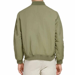 Wholesale Men's Low-<b>Weight</b> Canvas Waterproof Windproof Bomber Jacket Custom Logo <b>Stand</b> Collar <b>for</b> Winter Formal Style - Product Image 6