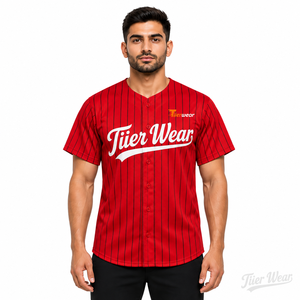 Camiseta de béisbol personalizada para hombre, manga corta, con botones, deportiva, con el número 01, camiseta de béisbol al por mayor - Product Image 1