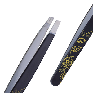 STAHLMANN PRO. Pince à épiler personnalisée de luxe haute performance, moderne, écologique, à pointe inclinée, en acier inoxydable, finition miroir - Product Image 3