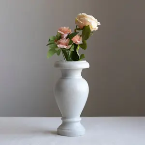 Pots et vases en marbre blanc sculptés à la main pour une utilisation intérieure/extérieure à la maison et au jardin - Product Image 2