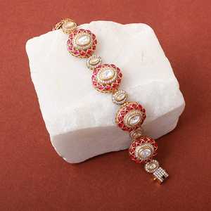 Nandita Diamond Polki Designer Wedding Bangles - Product Image 2