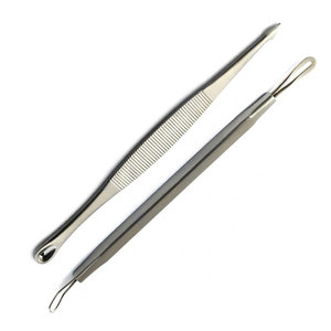 Kit de soins de la peau du visage en acier inoxydable, extracteur de comédons Schamberg, outils d'extraction des points noirs, de l'acné et des imperfections, 3 pièces - Product Image 4