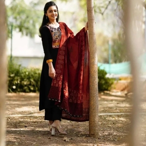 Conjunto de Salwar Kameez Tradicional de Viscosa y Rayón para Mujer, Reversible y Sin Arrugas, para Fiestas - Product Image 5