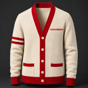Pulls à col en V personnalisés de haute qualité Sigma Delta pour les logos de sororités/fraternités/écoles/collèges/universités, cardigans tricotés - Product Image 2