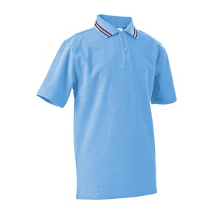 Venta directa de fábrica, Polo de cuello en contraste para hombre, camiseta de rugby de manga corta suave transpirable de algodón con logotipo personalizado impreso para hombre - Product Image 4
