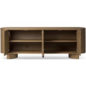 Designer Three Door <b>Sideboard</b> <b>Cabinet</b> in Premium Solid Wood with Spacious Shelves for Bedroom <b>Kitchen</b> and Dining Room Furniture - Product Image 2