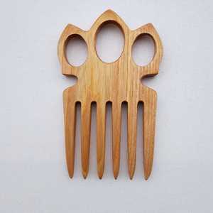 Peigne de massage ergonomique en bois pour le cuir chevelu, à dents larges, brosse de massage des méridiens de la tête, outil de thérapie Gua Sha pour le soulagement du stress - Product Image 5