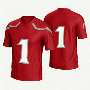 Maillots de football américains imprimés avec nom d'équipe personnalisé, respirants, séchage rapide, 100 % polyester, manches courtes, toutes saisons, pour hommes - Product Image 6