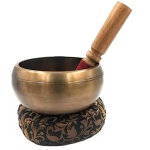 Elegante Cuenco Tibetano Metálico Ecológico para Meditación, Sanación, Yoga, Mindfulness, Práctica Espiritual y Ocasiones de Condolencia - Product Image 4