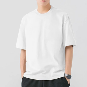 Camiseta Casual de Estilo Vintage con Lavado Ácido, 100% Algodón, Corte Regular, Transpirable, Ecológica, de Secado Rápido, Moda Masculina - Product Image 2
