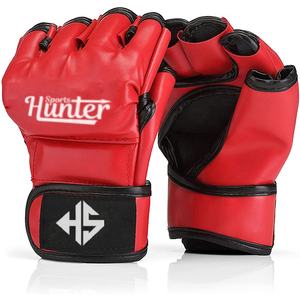Gants de MMA en gros, marque Hunter, en cuir PU, design personnalisé, haute qualité, anti-humidité, demi-gants de MMA premium - Product Image 1