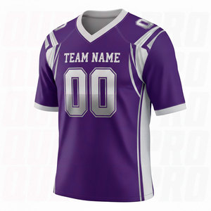 Maillot de football américain sublimé personnalisable en tissu respirant avec position du logo sur le devant pour l'entraînement et les matchs des équipes - Product Image 3