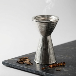 Silver Hammered Metal Bakhoor Burner Traditional Arabic Mabkhara <b>Oud</b> <b>Incense</b> Holder Wholesale Ramadan Eid Holiday Gift & Home - Product Image 3