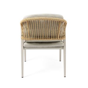 Set da pranzo all'aperto sedia grigia Set di 6 & legno di Acacia tavolo da pranzo mobili da giardino - Product Image 6