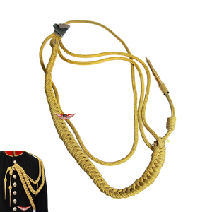 Aiguillette dorée allemande, Aiguillette originale allemande, Aiguillette soviétique dorée tressée, Cordon métallique - Product Image 1