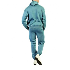Ensemble de survêtement léger délavé à l'acide pour homme, style streetwear, avec sweat à capuche et pantalon de jogging, conception OEM personnalisée, marque privée, fabricant d'usine - Product Image 3