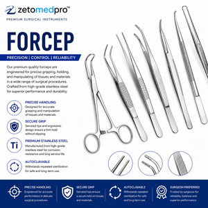 คีมจับกระดาษทิชชู SELMAN ปลายหยักเล็กน้อย รุ่น ZETOMEDPRO - Product Image 4
