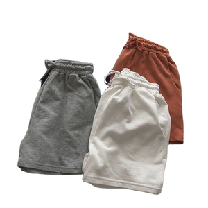 Shorts de sport décontractés pour hommes avec logo personnalisé, respirants, 100 % coton tissé, taille élastique vintage, doublure unie, séchage rapide - Product Image 6