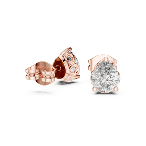 14K Rose Gold Pear Lab-Grown Diamond <b>Stud</b> <b>Earrings</b> <b>for</b> <b>Women</b> | Bridal Collection | New Grown Diamond - Product Image 6