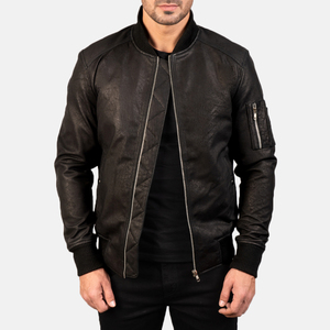 Blouson Bomber en Cuir PU Grande Taille pour Homme, Veste en Cuir Coupe-Vent Personnalisée, Blouson Moto Décontracté Tendance - Product Image 4